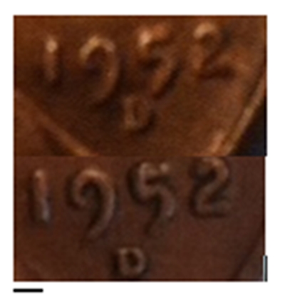 1952-D-Errors-Side-By-Side-Comparison!!
